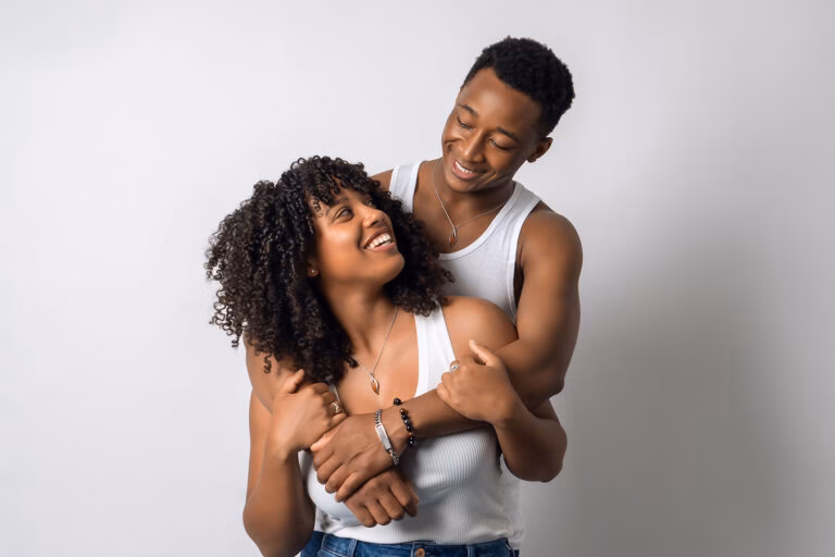 NYC couple editorial portrait